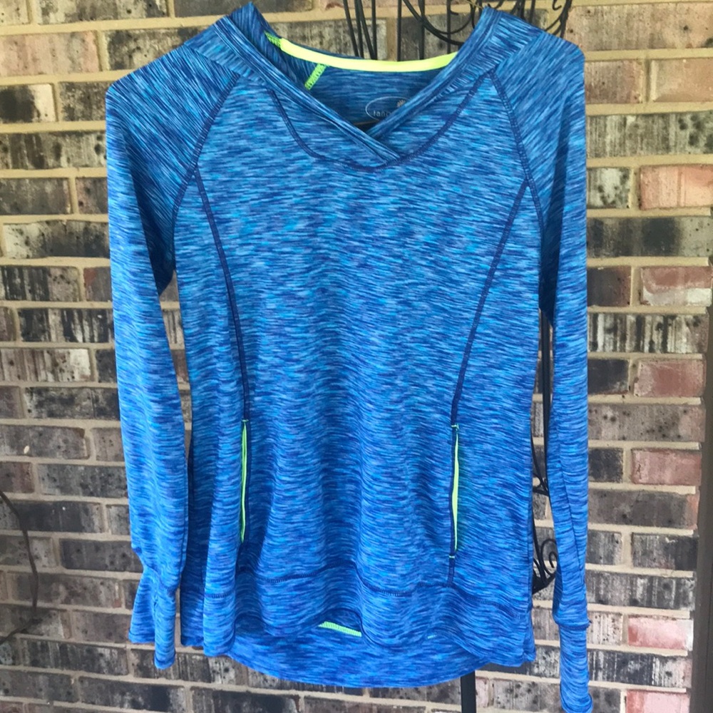 TANGERINE SPORTS ATHLETIC HOODED LONG SLEEVE TOP
